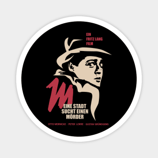 Noir Elegance: M - A City Searches for a Murderer - Peter Lorre Tribute Design Magnet